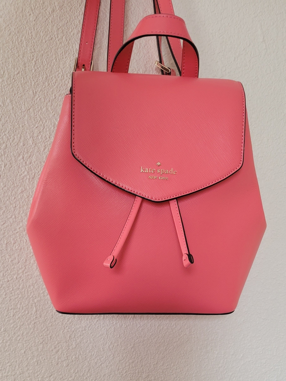 Kate Spade Pink Saffiano Leather Backpack